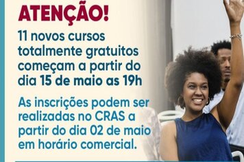 Prefeitura Oferece 11 cursos gratuitos