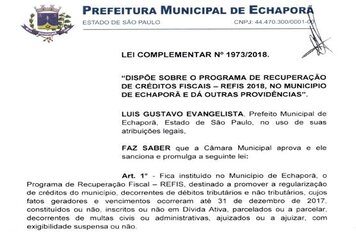 Programa de Recuperação Fiscal - REFIS