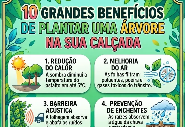 BENEFÍCIOS DE ÁRVORE NA CALÇADA!