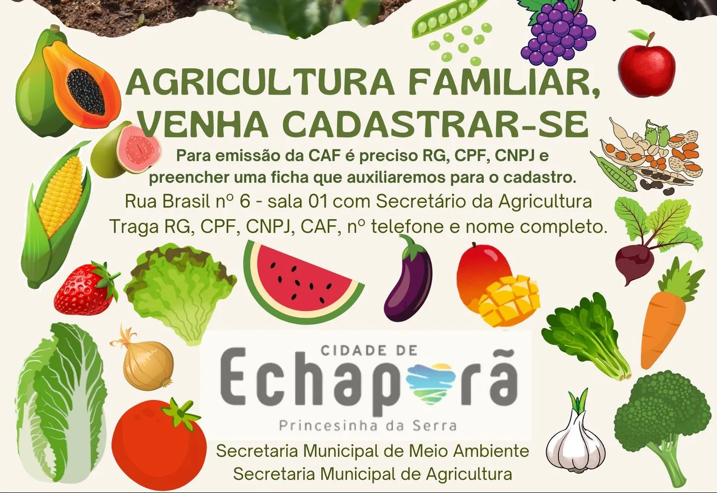 CAF cadastro Agricultura Familia