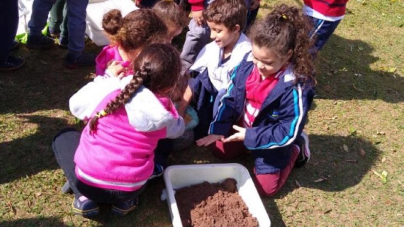 Crianças da EMEI celebram a Semana da Árvore com oficina de ‘bomba de sementes’