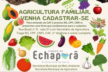 CAF cadastro Agricultura Familia